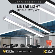 LED T8 Linear Light 4FT 2FT Single Casing Kalimantang Tube Fitting Ceiling Wall Lighting Office Ligh