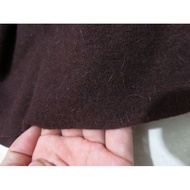 Knitted Wool Fabric Dark Fuchsia Solid Color Long-Sleeve Shirt Cardigan