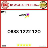 Nomor Cantik AXIS 11 digit triple 222 0838 1222 120 RG012 1291