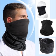 Half Face Neck Head Scarf Black Buff Bandana Headband Silk Cycling Fishing Motor Magic Multi Mask Topeng Muka Kepala