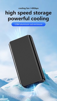 Bluefendless 40อะแดปเตอร์ Gbps USB 4.0 NVMe SSD M2กล่องอลูมิเนียม M.2 SSD เข้ากันได้กับ Tb 4/3 USB 3