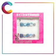 NAIL TRAIN - 純手工穿戴甲-藍色沙灘(兒童款) 美甲貼片 指甲片(平行進口)