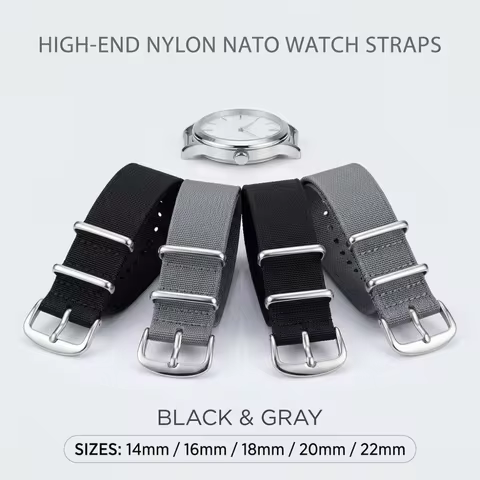 14/16/18/20/22mm NATO Watch Band Bracelet Vintage NATO Strap Wristband Quick Release Watch Accessori