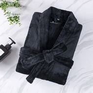 全城熱賣 - 情侶珊瑚絨浴袍 睡袍 家居浴衣(均碼 黑色)