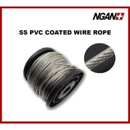 Stainless Steel 304 0.5/1/1.5/2mm PVC Coated Flexible Wire Rope soft Cable Transparent Cloth BY METER