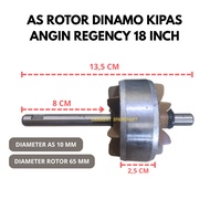 AS ROTOR DINAMO KIPAS ANGIN REGENCY 18 INCH AS 10 MM