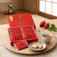 Japan Imported Fukuoka Hakata Strawberry Milk Sandwich Biscuits Individually Packed Gift Box 10 Piec