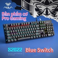 Aula S2022 mechanical keyboard full Led 104 keys Blue Rainbow 7 modes -
