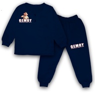 setelan anak kiano kancingan terbaru tangan panjang gambar gemoy laki laki perempuan usia 1-5 tahun