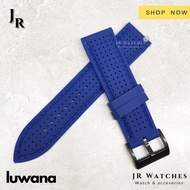 NEWEST AND Rubber Strap LUWANA Rubber Watch Strap biru 22mm 24mm 22 24 - 24mm