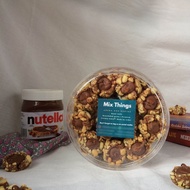 NUTELLA BUTTON COOKIES PREMIUM KUE COKLAT NUTELLA ASLI FRESH HOMEMADE 500GRAM