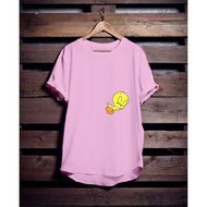 TWEETY CARTOON TSHIRT BABY PINK TWEETY- SLEEPY TWEETY TSHIRT/ T-SHIRT BABY PINKWanita
