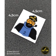Permanent DTF sticker CAPTAIN HADDOCK TINTIN