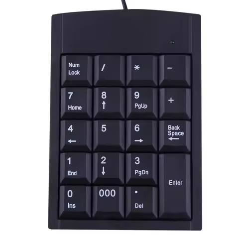 9 Keys Wired Numeric Keypad Num Pad 1Mini Digital Keyboard For Accounting Teller Laptop Notebook Tab