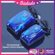 Daduda AQ Aquawings Airpump Single Double Output for Fish Aquarium Premium Quality,Pump Oxigen untuk