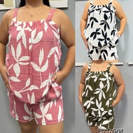 CHALLIS STRAP BLOUSE and SHORTS TERNO PLUS SIZE FLORAL