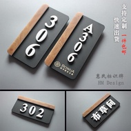 House Number Wood Grain Hotel Room Number A53