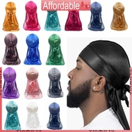 GLO Long Tail Durag Headwrap Cap for Women Men Durag Head Wrap Quick Drying Turban Hat for Dreadlock