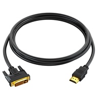 สาย hdmi to dvi24+1 สายเชื่อมต่อจอภาพคอมพิวเตอร์โฮสต์เดสก์ท็อปทีวีโปรเจคเตอร์สาย DVI เป็น HDMI