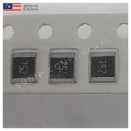10PCS Taiwan-Grade 7.5K ±5%, 1210 SMD Resistor (752)