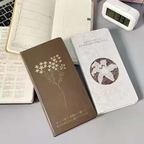 Weekly Journal Healing Notebook Lily Lace Literary Planner Student Portable Horizontal Line Notebook