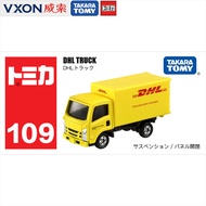Tomy Tomica Alloy Car 109 Isuzu Elf DHL DHL DHL Express Truck 158684