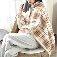 Check Pattern Wearable Blanket Shawl