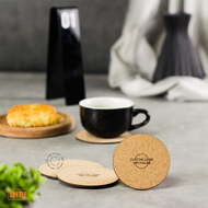 INPI HOUSE Custom Coaster - Custom Logo Coaster - Round Shape - Cork