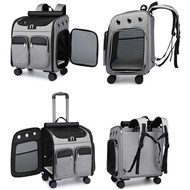 store Carrier for Cat Small Dog Stroller Backpack Pet Transport Bag Trolley Cage Animal Transporter