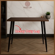 Wooditbe 95cm Island Table Wood Top Meja Makan Tinggi High Bar Table Dining Restaurant Cafe Table
