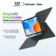GOOJODOQ 2025 Keyboard Case with Touchpad for iPad Air 4/5/6 /Pro 11(2018-2022)/ 12.9" /Air6 13" (20
