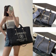 Dior Chanel 22B Denim Beach Bag deauville Shopping Bag with Handle Large Size Mommy Bag tote Bag Fem