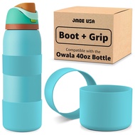 Silicone Boot Sleeve + Hand Grip for Owala 40oz Water Bottle | BPA Free & Food-Grade Silicone Rubber