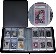GrinOwl PSA Slab Binder, Holds 84 Graded Slabs, 6-Pocket Graded Card Binder for PSA, CGC, CSG, FGS, 