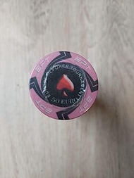 EPT Ceramic Replica Value 50 Euro Poker Cash Games Blister Pack of 25 Chips