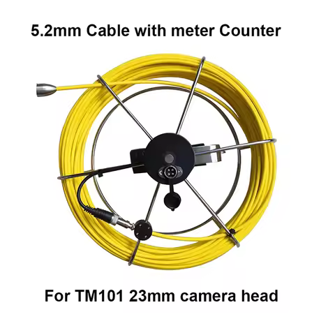 Cable Reel Dia5.2mm Or 5mm With Meter Counter 20/30/40/50m Sewer Drain Pipe Inspection IP68 23mmor 1