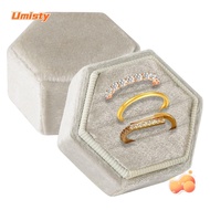 UMISTY 3 Slots, Velvet Jewelry Ring Box, Proposal Box Women