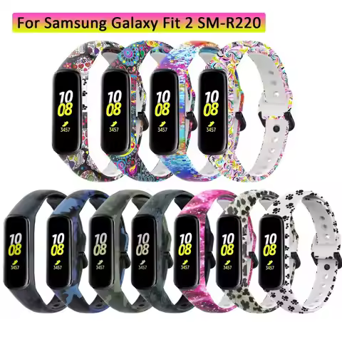 Sport Watchband Colorful Bracelet Wristband Replacement Silicone Strap For Samsung Galaxy Fit 2 SM-R