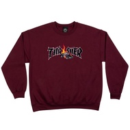 Thrasher Cop Car Logo Crew Neck- Marron