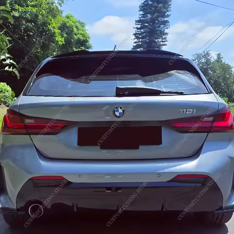 Gloss Black ABS Rear Spoiler Caps Extension For BMW F40 116i 116d 118d 118i 120i 120d 2019-2024 Rear