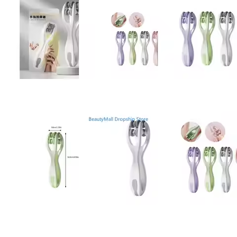 40JD Finger Massager Double Roller Hand Massager Handheld Hand Roller Massager for Stress Relief and