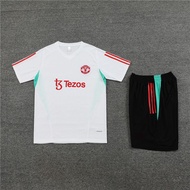 25-26 Manchester United Club Short-sleeved Sports Warm-up Customized Football Training Clothes Suit