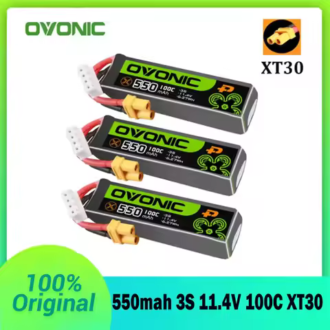 OVONIC 550mAh 100C 3S 11.4V Lipo Battery With XT30 Plug for RC FPV Racing Drone Quadcopter
