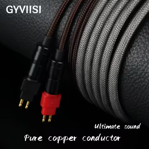 GVS-26 Pure Copper HiFi Headphone Upgrade Cable with Gold-Plated Plug, 3.5/4.4mm/Mini XLR for HD600/