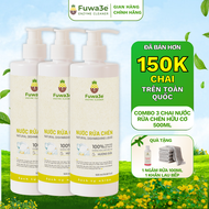 Combo 3 Nước Rửa Chén Enzyme Sinh Học Hữu Cơ Fuwa3e - An Toàn Cho Bé Bảo Vệ Da Tay - 500Ml