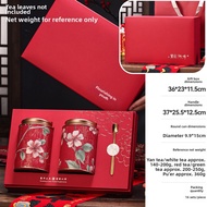 Premium Portable Tea Canister Floral And Red Tea Storage Box Sealed 50g Packaging Gift Box Handmade 