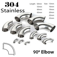 304 Stainlesss Steel 90 Degree Elbow Round Pipe - Butt Welded Industrial Fittings, Acid & Alkali Res