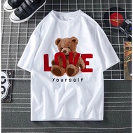<myBhaju> teddy bear klasik classic love yourself vintage t-shirt cotton lengan pendek lelaki peremp