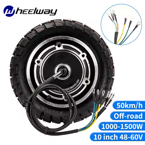 Electric Scooter Motor Folding Scooter Wheel Shared for Dual Drive Motor, 10 inch, 48V, 1000W, 60V,