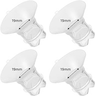 Suniceme Flange Inserts 19mm Compatible with Medela/Spectra/TSRETE/Elvie/Momcozy/Bellababy Breast Pump 24mm Shields/Flanges, Reduce 24mm Tunnel Down to 19 mm, 4PCS